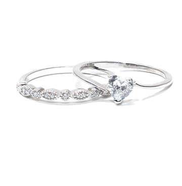 Duo Anillo Piccolo Cuore D'amore + Caja De Anillo