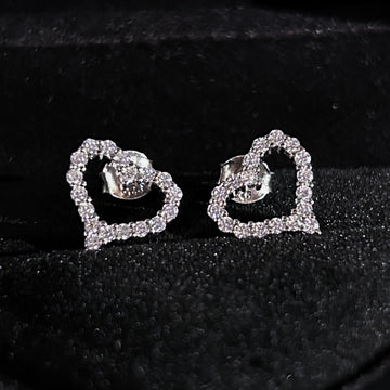 Aretes de corazón - Plata 925