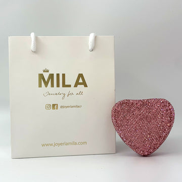 Caja de anillo en corazón (Premium Deluxe) - Rosa