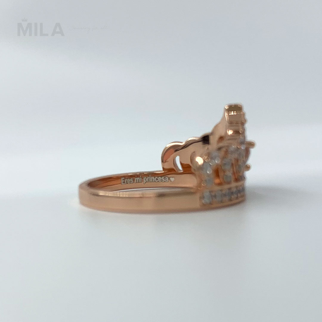 Dúo Anillo Corona Di Principessa + Cintillo Strada infinita