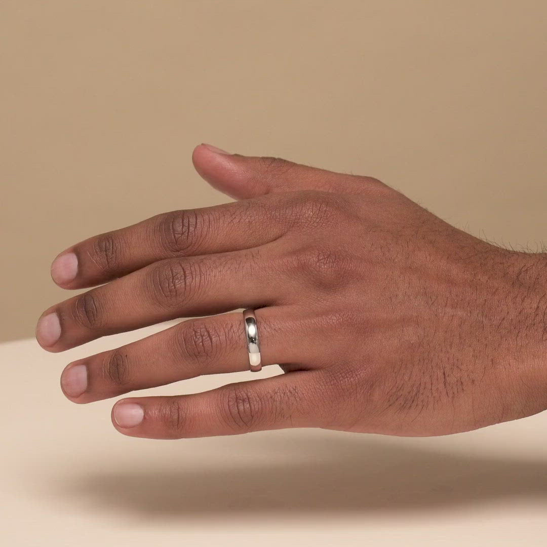 Anillo Masculino Clásico Silver Band