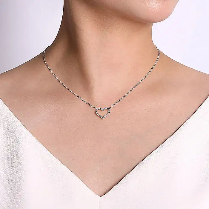 Collar y dije de corazón - Plata 925