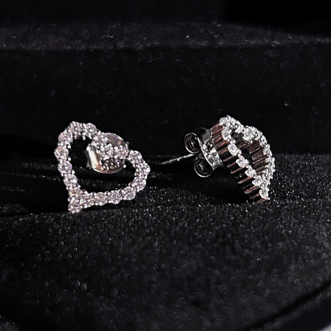 Aretes de corazón - Plata 925