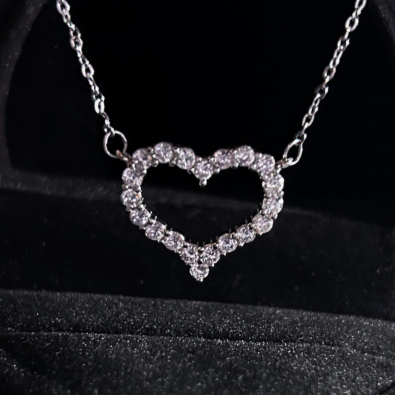 Collar y dije de corazón - Plata 925