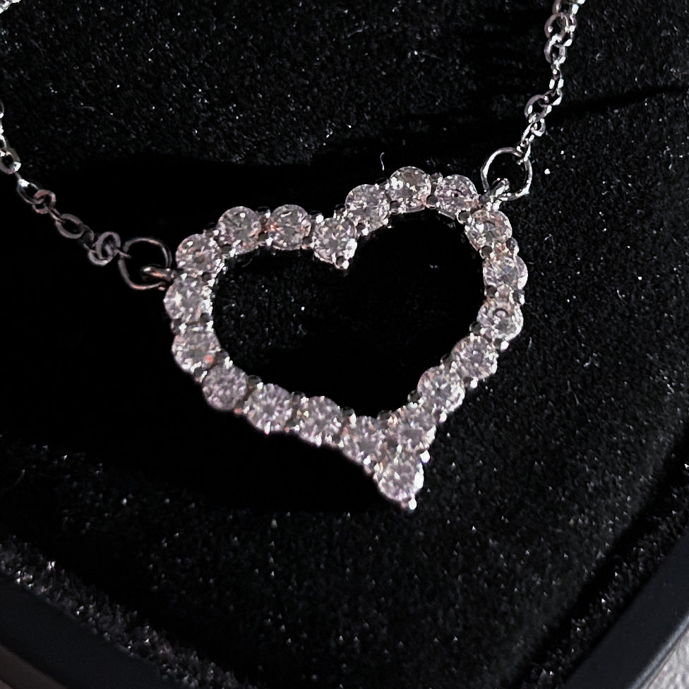 Collar y dije de corazón - Plata 925